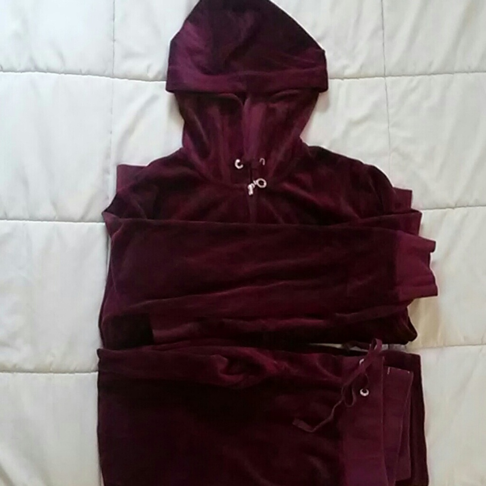 NY&Co Burgundy Hoodie and Pants
